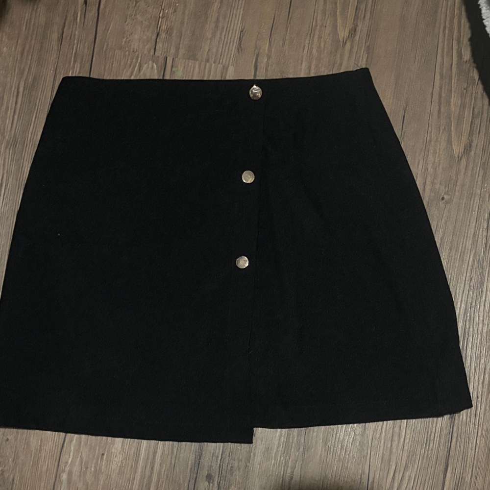 Black ribbed skirt W 14”